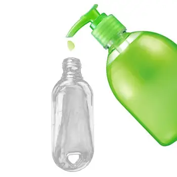 

50Ml Empty Alcohol Refillable Bottle With Hook Transparent Pvc Plastic Bottle Hand Sanitizer Bottle 1Pcs