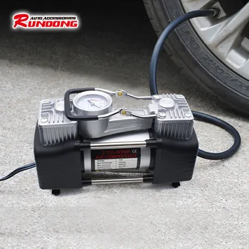 

Car DC12V double cylinder pneumatic pump Metal car tire High power pneumatic pump AC-680