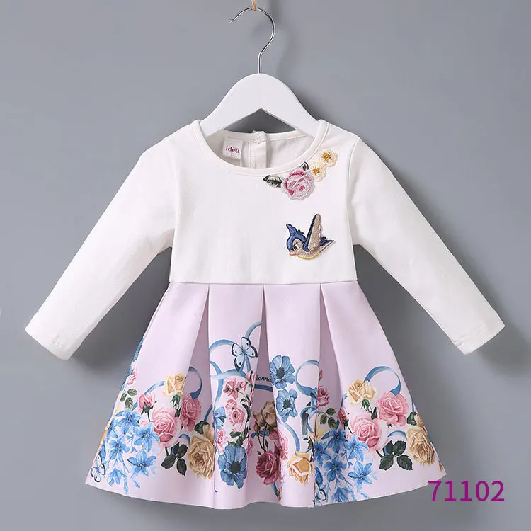 

Momoidea Childrenswear Spring New Style Dress Listed Sweet Floral Small CHILDREN'S Spring-Princess Skirt