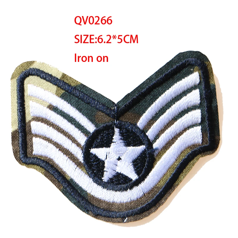 QV0266 2 шт. значок медали армии США железные нашивки для одежды DIY полосатая одежда Лоскутные наклейки для детей пользовательские значки - Цвет: QV0266