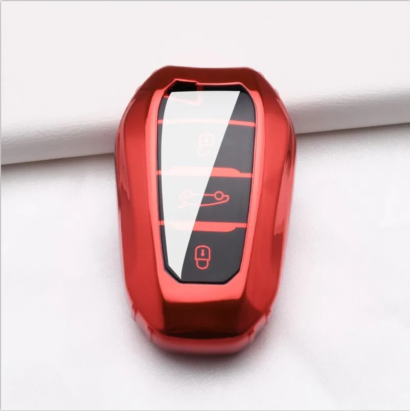 Чехол для ключей Citroen C4 Picasso чехол для ключей из ТПУ для Citroen C4 кактус C5 X7 C6 C4 Picasso Grand C4l DS3 DS4 DS5 DS6 чехол для ключей автомобиля - Название цвета: red