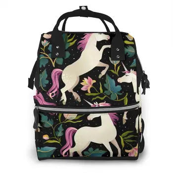 

Mummy Maternity Nappy Bag Fairy Forest Unicorns Large Capacity Nappy Bag Travel Backpack Nursing Bag for Baby Care