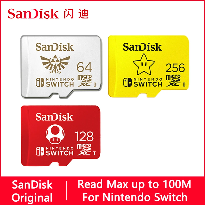 SanDisk Nintendo Switch Dedicated Micro SD Card 128GB 256GB 512GB Micro SD  Memory Card SD/TF Flash MicroSD Card for Game