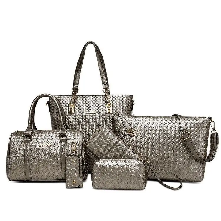 

WOMEN'S Bag New Style Retro Fashion Weaving Different Size Bags Assortments Trend Shoulder Handbag