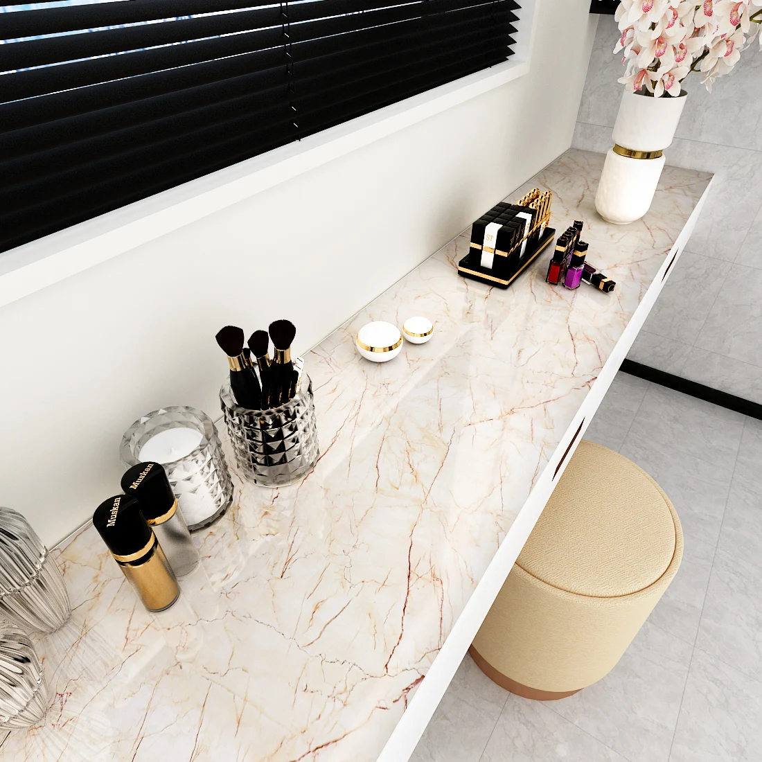 1M/2m Marble Waterproof Countertop Wall Stickers Vinyl Self Adhesive Wallpapers Decorative Film Kitchen Cabinets Contact Paper