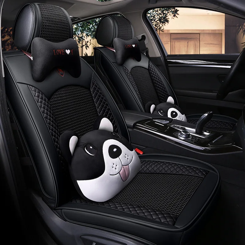 

New Style Four Seasons Universal Automotive Coaster Seat Cover All Surrounded Seat Car Full Set Decoration Flax Seat Cushion