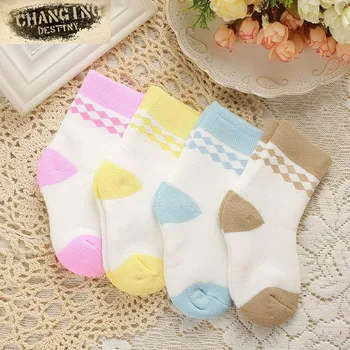

2-4 Years Old Winter Pure Color Thickening Warm Baby Cotton Sock Soft Infant Flanging Children's Hosiery Unisex Socks