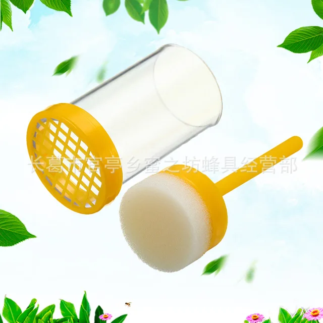 Queen Méh Marker Palack Sárga Átlátszó Műanyag Jelölő Védelem A Biztonsági Fogó Méhész Eszközök Csepphajója