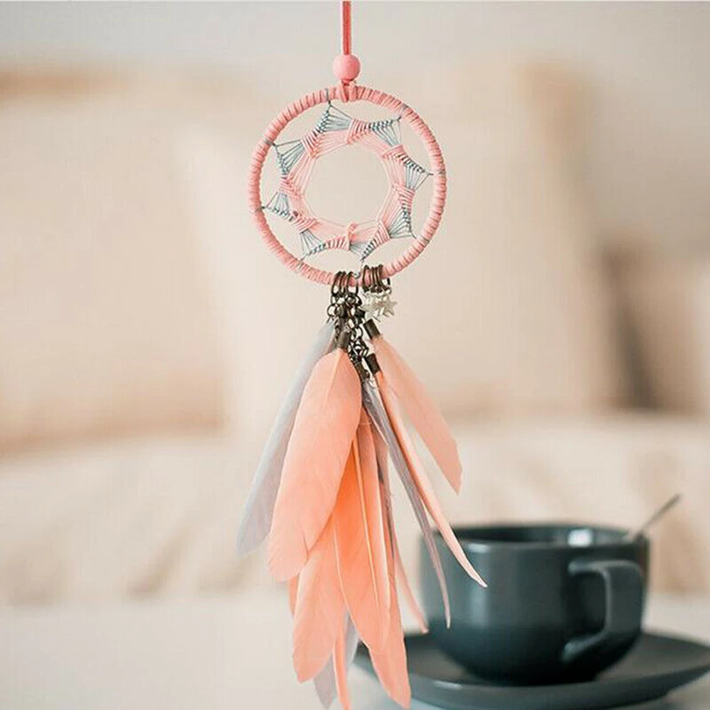 Авто подвеска перья зеркало заднего вида Висячие наклейки Dreamcatchers декоративные аксессуары