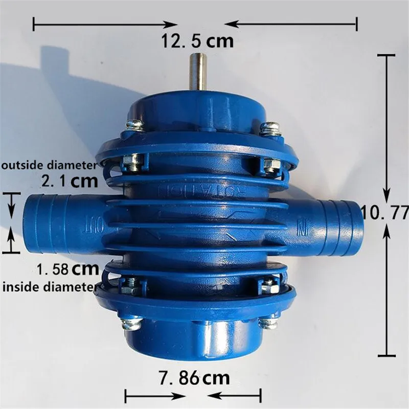 Синий самовсасывающий Dc насос Самовсасывающий центробежный насос бытовой небольшой насос ручная электрическая дрель водяной насос