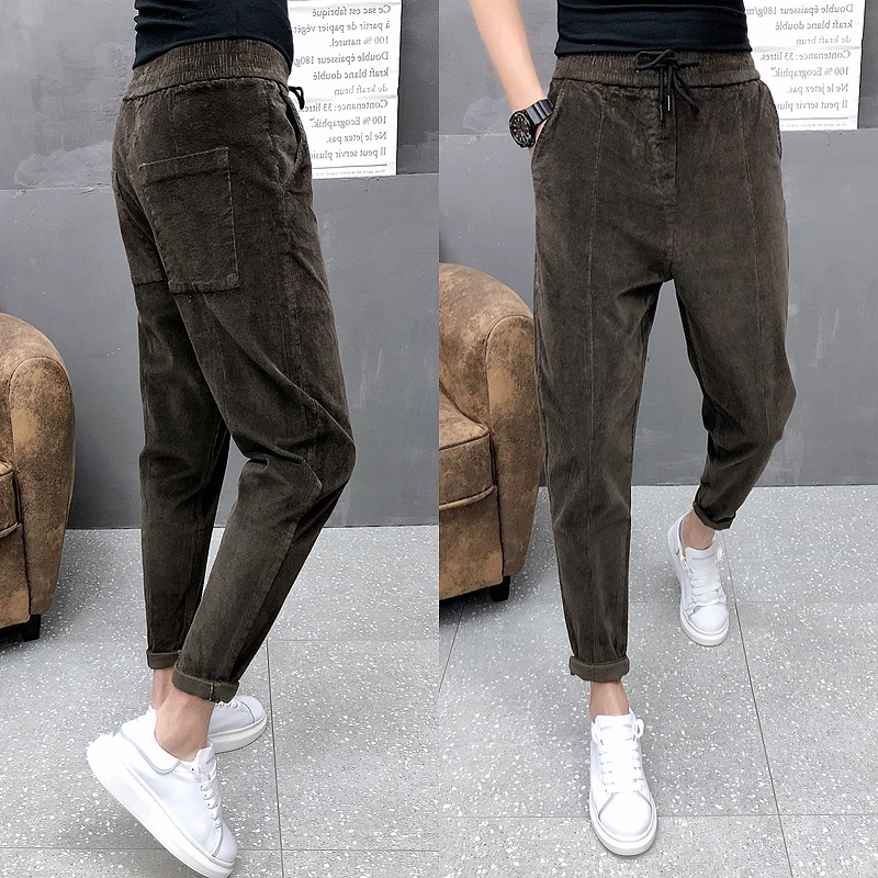 Pantalones Hombre, мода, Осень-зима, уличная одежда, мужские штаны, универсальные, одноцветные, облегающие, хип-хоп, шаровары, штаны для мужчин, 36