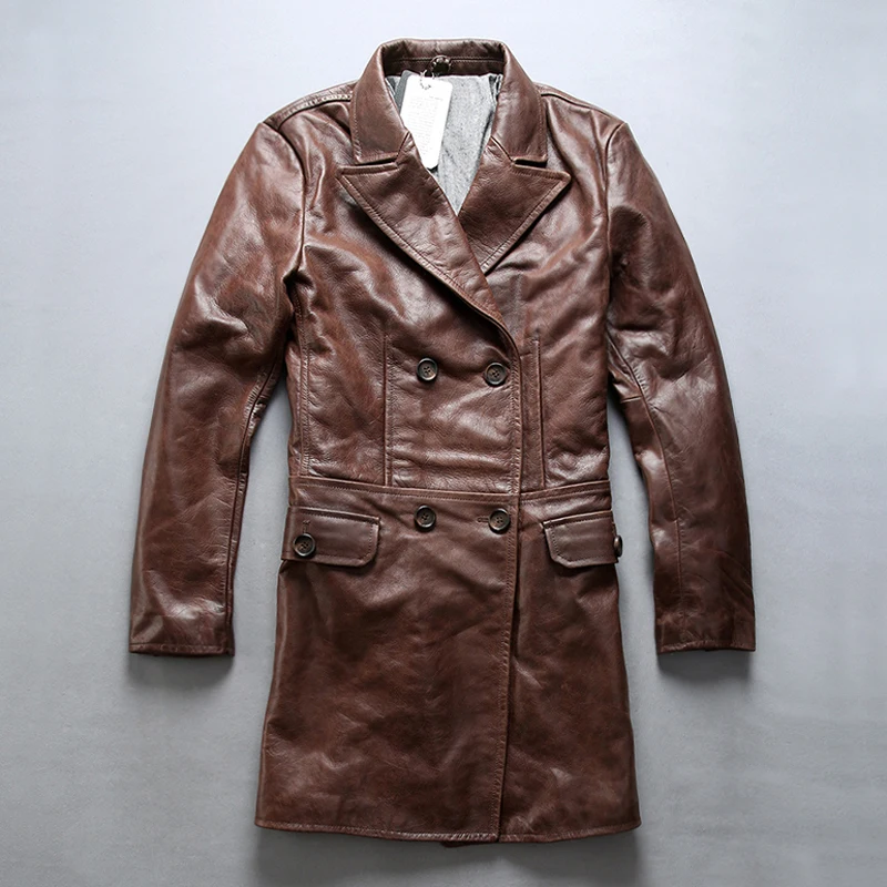 Новинка мужская коричневая X-Long стильная оригинальная куртка AVIREXFLY для мужчин