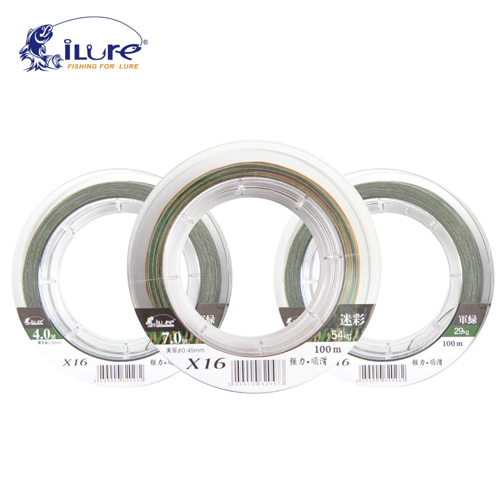 Леска плетеная из ПЭ 16 нитей 20 100 фунтов|braided line|pe braided linemultifilament line |