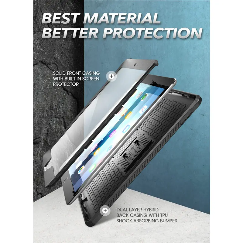 Supcase para Ipad 10.2 Case Versão 2023 2023 2023 ub Pro Capa Robusta de Corpo Inteiro com Protetor de Tela Embutido & Kickstand - Imagem 5