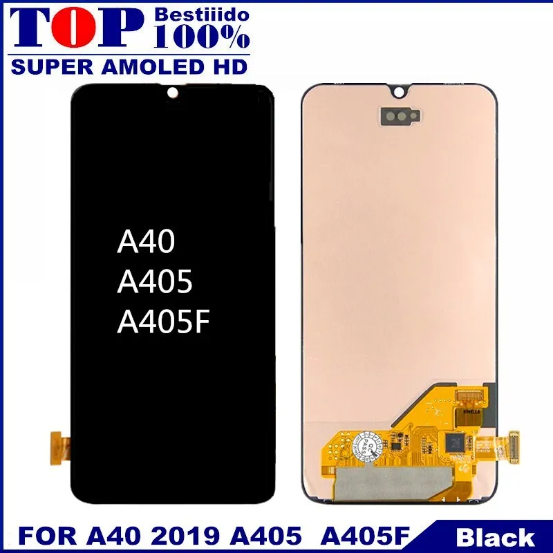 100% супер AMOLED lcd для samsung A40 2019 A405 A405F A405FN/DS дисплей кодирующий преобразователь