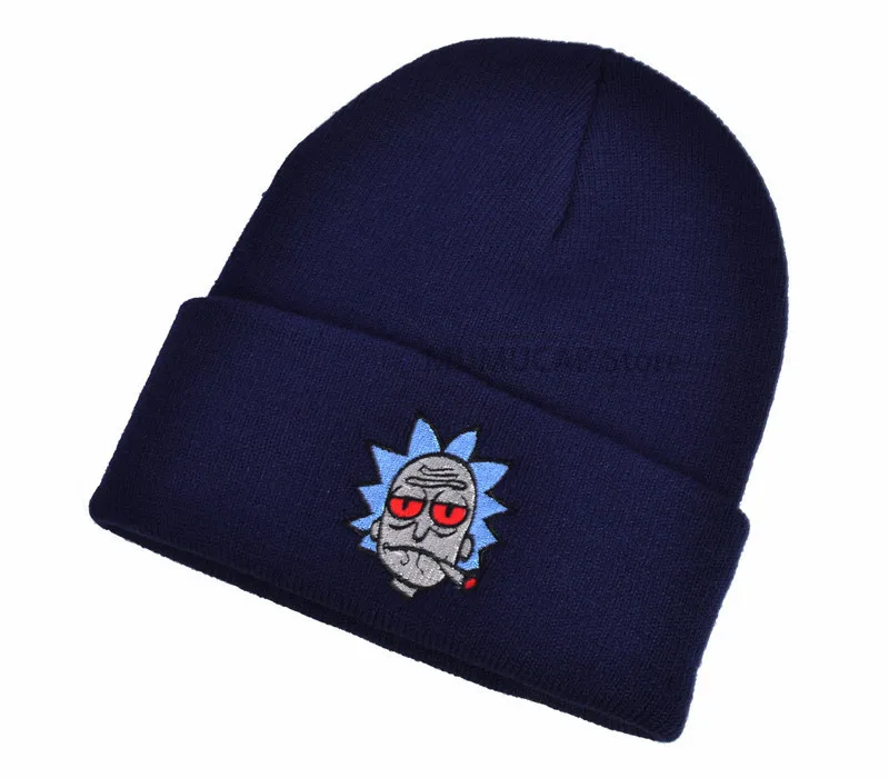 Rick and Morty Ski Unisex Adlut Cap Adjustable Adult Warm Hat Rick Hats Beanies Cosplay Costumes Knitted Hat