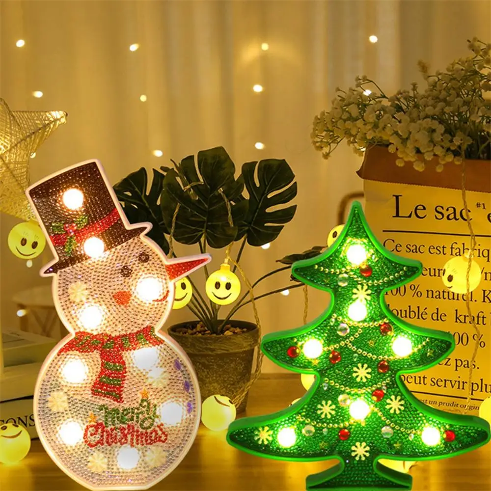 

5D DIY Diamond Painting Christmas Tree LED Night Light Merry Christmas Decor for Home Cristmas Decor Navidad Happy New Year 2020