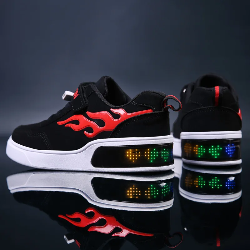 Кроссовки Детские со светодиодной подсветкой повседневная обувь для мальчиков и