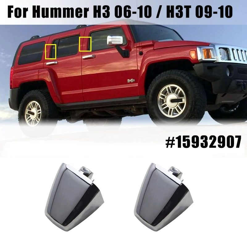 

2Pcs Car Exterior Door Handles End Cap Cover Front & Rear LF RH for Hummer H3 2006-2010 for Hummer H3T 2009-2010 15932907