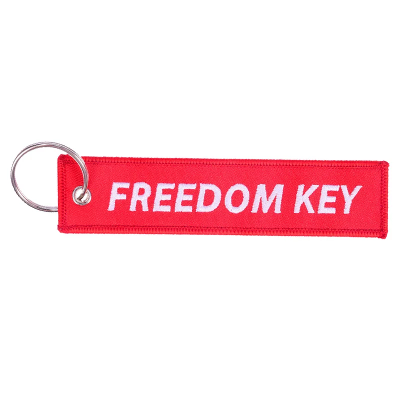 Брелок для ключей Freedom брелок с вышивкой для авиационных подарков багажная бирка и аксессуары для мотоциклов
