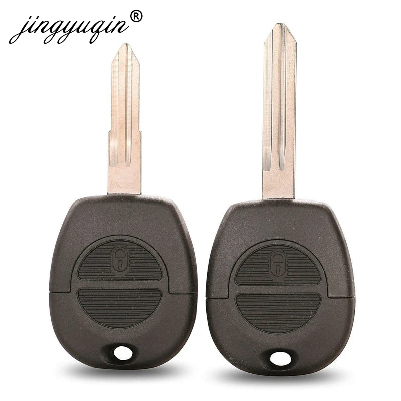 JINGYUQIN 10PCS 2 BUTTONS REMOTE FOB KEY SHELL FOR NISSAN MICRA ALMERA PRIMERA X-TRAIL UNCUT BLADE CAR KEY CASE COVER