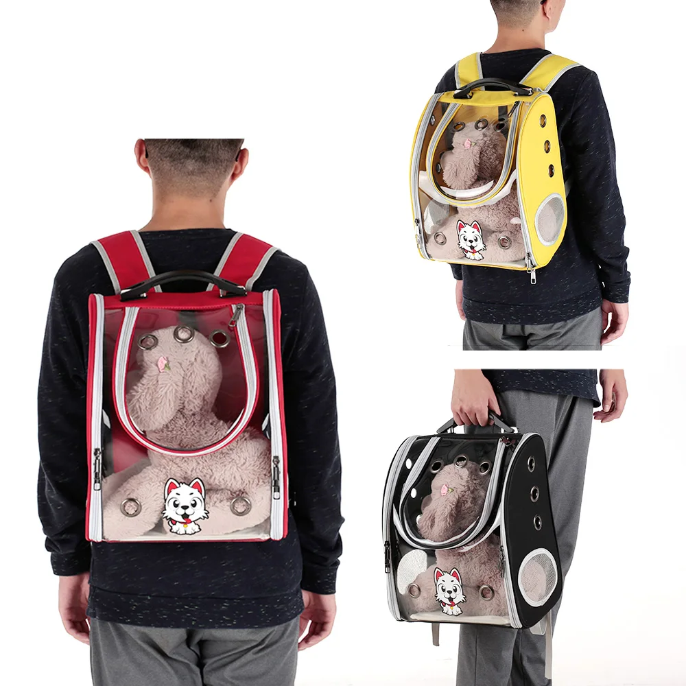 

Pet Carrier Backpack Dog Cat Backpack Carrier Bag Foldable Zipper Assembled Soft Shell Breathable Mesh Travel Pet Backpack