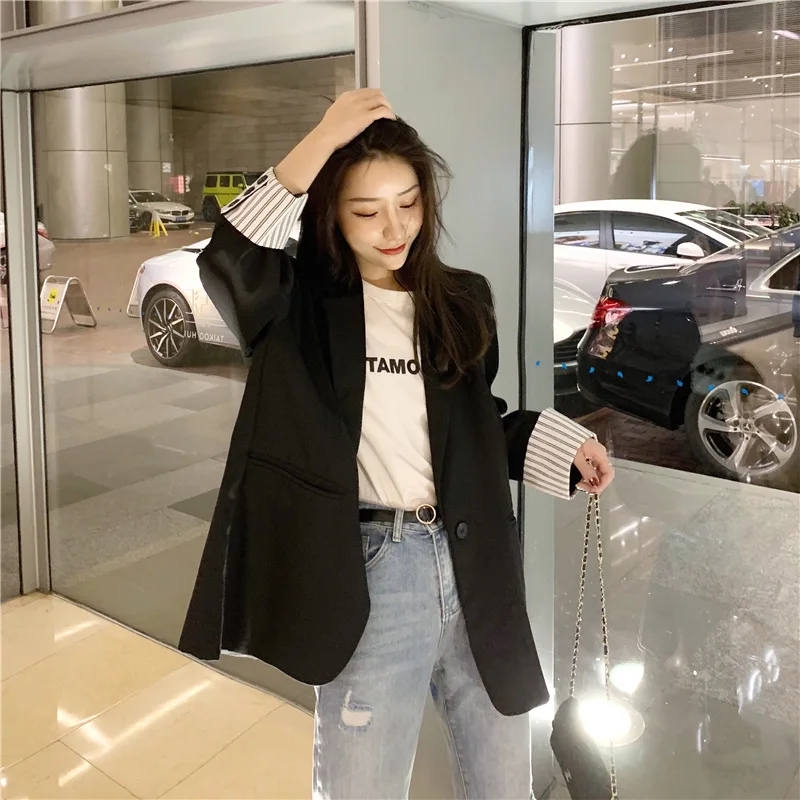

2019 Spring New Style Loose-Fit Korean-style Elegant Small Suit Coat