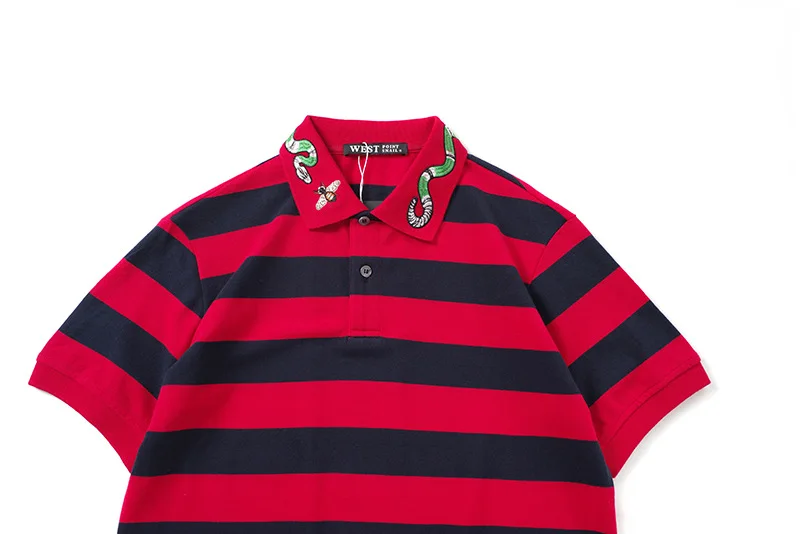 High New Novelty 2020 Men Punk Embroidered bee Snake Fashion Polo Shirts Shirt Hip Hop Skateboard Cotton Polo Top Tee #a2 27 Hd5f18f0edebc4bdfa2f5b66e0be1963bM