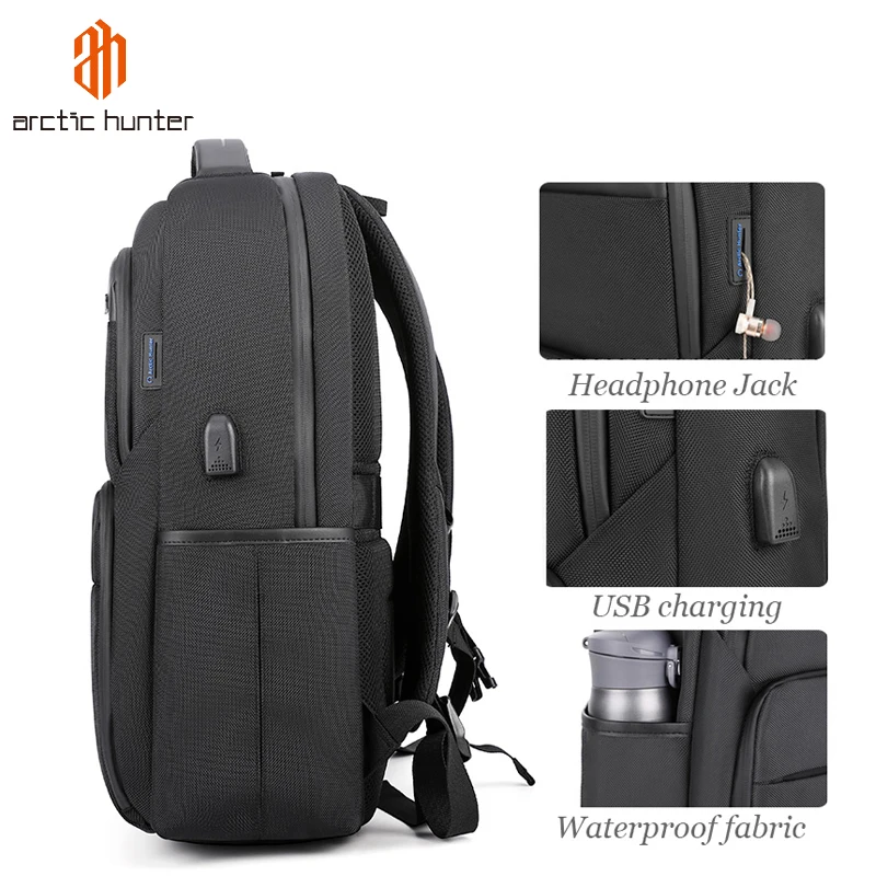 ARCTIC HUNTER Fashion Laptop Backpacks Large capacity Backpack Male Mochila waterproof Oxford Travel Backpack Men Ba 4
