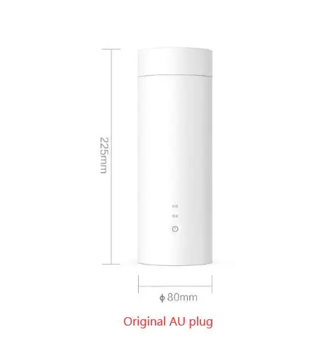 original AU plug Xiaomi Viomi, электрическая чашка для воды, 400 мл, портативный термос, чашка для тушения, с сенсорным управлением, изоляционный горшок, сохраняющая тепло, бутылка для путешествий, на открытом воздухе - Цвет: original AU plug