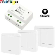 Interruttore a luce intelligente senza fili 433MHz AC 90-250V 10A ricevitore interruttore a parete per telecomando universale per sala corridoio lampada da soffitto