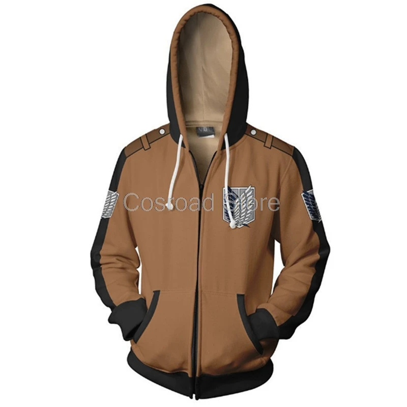Cosroad/толстовки для косплея Eren Jaeger, свитшоты Scout Regiment, куртка на молнии пальто на Хэллоуин, мужские и женские костюмы - Цвет: G