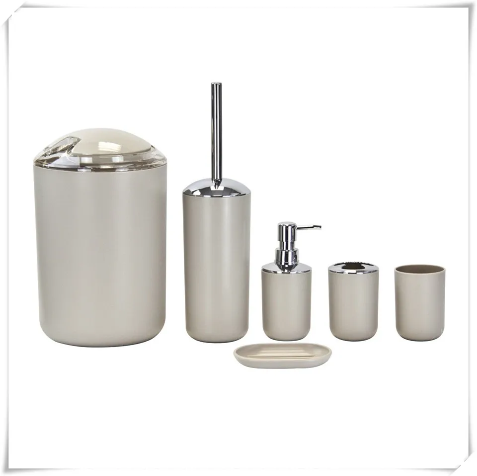 beige bathroom set MSJO набор аксессуаров для ванной комнаты 6 шт. декор для хранения черного мыла диспенсер для зубных щеток Держатель для зубных щеток Современный домашний декор аксессуары - Цвет: beige bathroom set