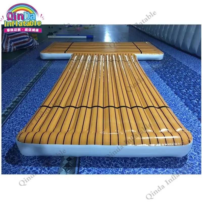 Price Factory Water Platform Exercise Mat Inflatable Deck Air Deck Inflatable Gym Mat Floating Platform For Swimming inflatable deck chair fashion pvc strong bearing capacity beach supply inflatable recliner inflatable floating row
