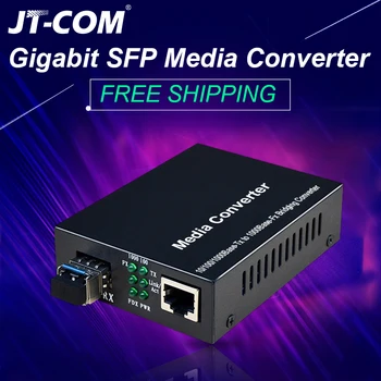

SFP Fiber to RJ45 Fiber Optic Media Converter 1000Mbps SFP Fiber Switch with SFP Module Compatible Cisco/Mikrotik/Huawei