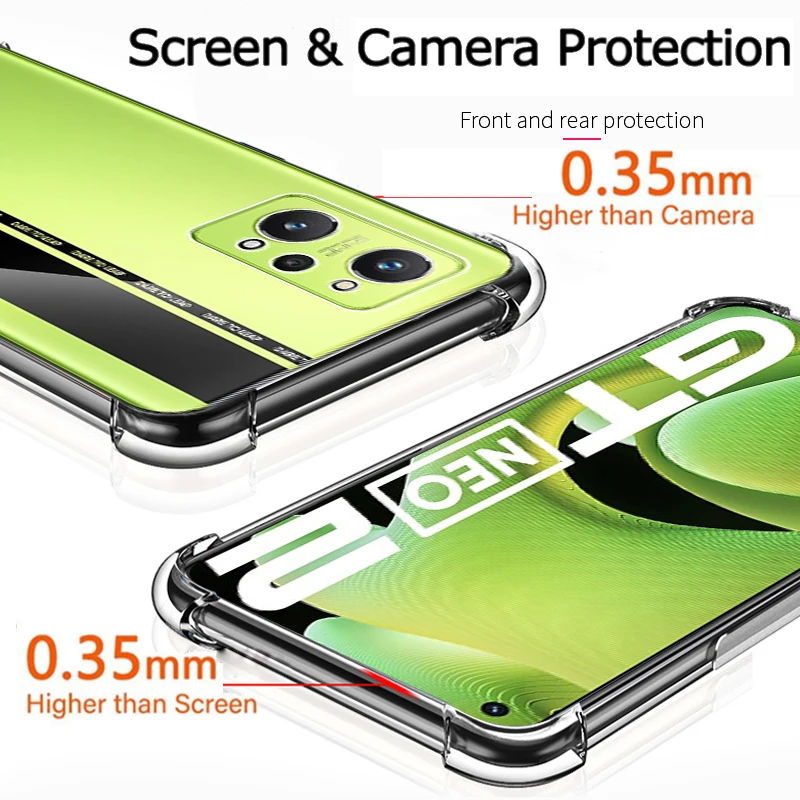 capa on realme gt2 neo 3 case&protective glass realmi gt neo