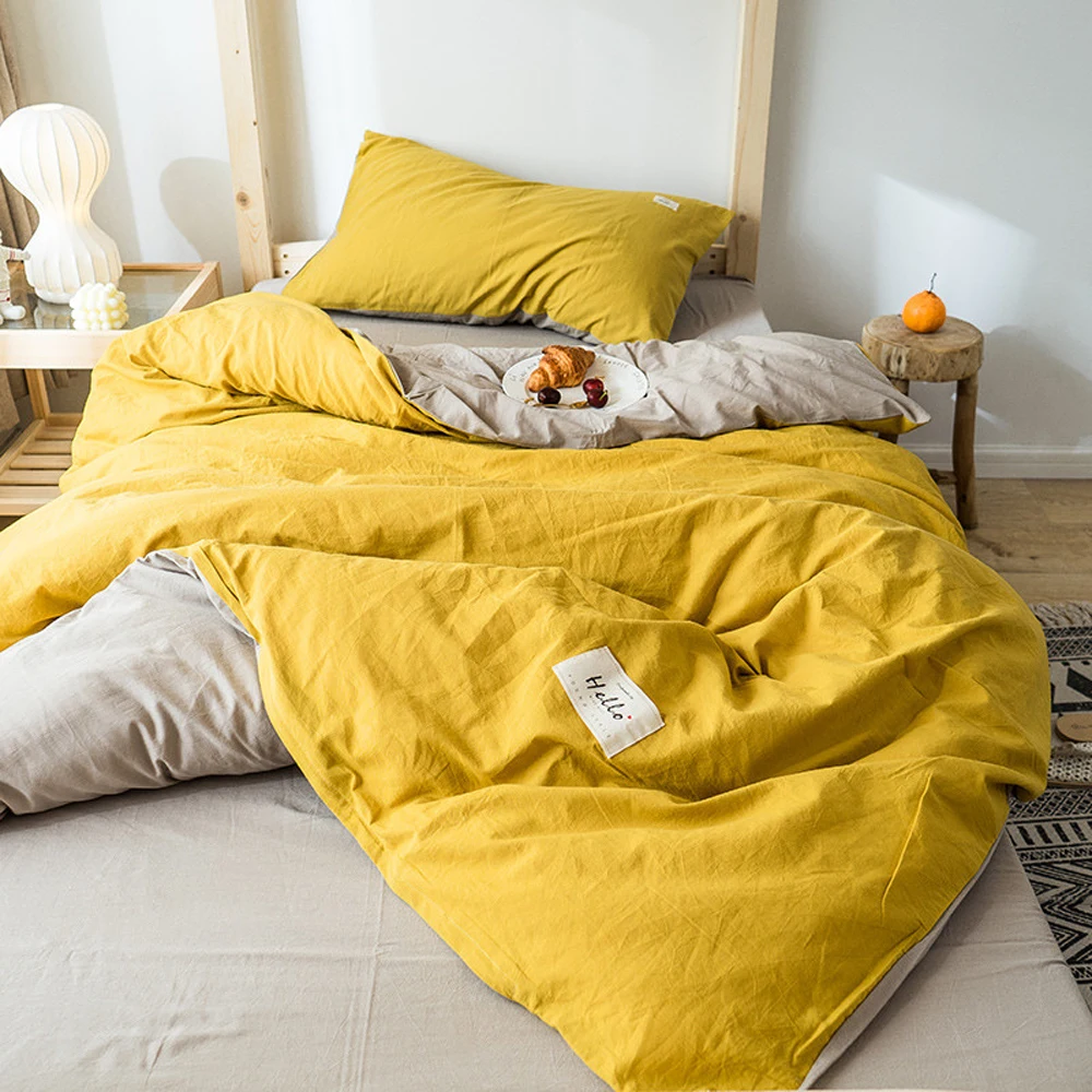 

Super Warm Soft Lightweight 100% Cotton 3 Pieces Bedding Set Sheet Quilt Cover Pillow cases Suitable For Full Size