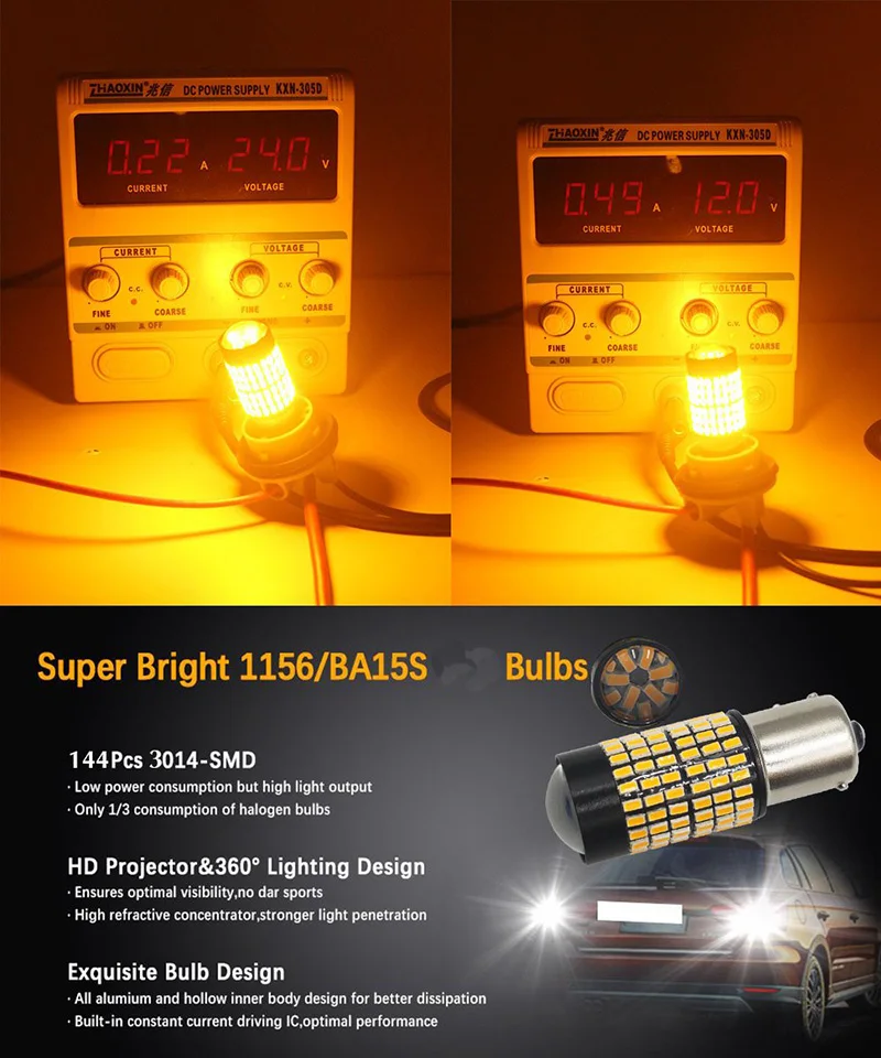 TF30 1 шт. T20 7440 W21W светодиодный лампы 1156 BA15S 3014 144smd светодиодный CanBus P21W BAU15S PY21W светодиодный светильник для поворотов светильник при отсутствии флэш-памяти