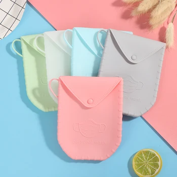 

1Pc Portable Mask Clips Disposable Face Mask Storage Case Container Foldable Recycling Mask Holder