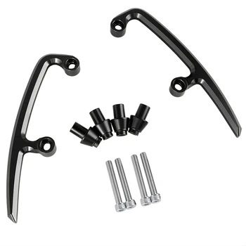 

Motorcycle Cnc Aluminum Rear Grab Bars Seat Pillion Passenger Rail Handle Armrest For Kawasaki Z650 2017 2018(Black)