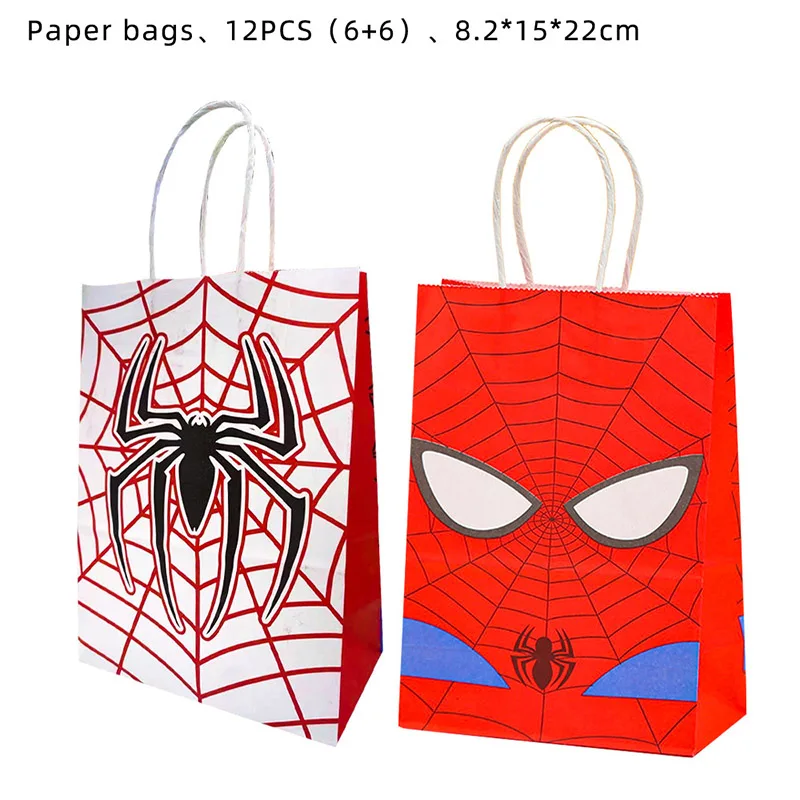 thumbnail image 1 of Decoraciones para fiestas de cumpleaños de Spiderman, globos, vajilla desechable, globos de aluminio con forma de araña en 3D, suministros para fiestas, platos y servilletas, 1 of 5