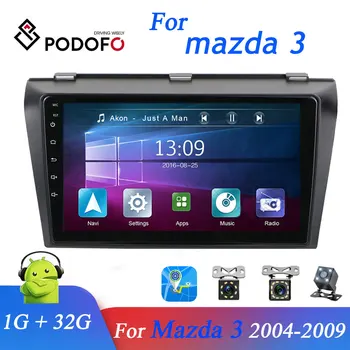 

Podofo 9'' Android Car Radio 1G+16G/1G+32G Stereo For Mazda 3 2004-2009 Wifi Auto Stereo car no dvd GPS Maps Multimedia Player