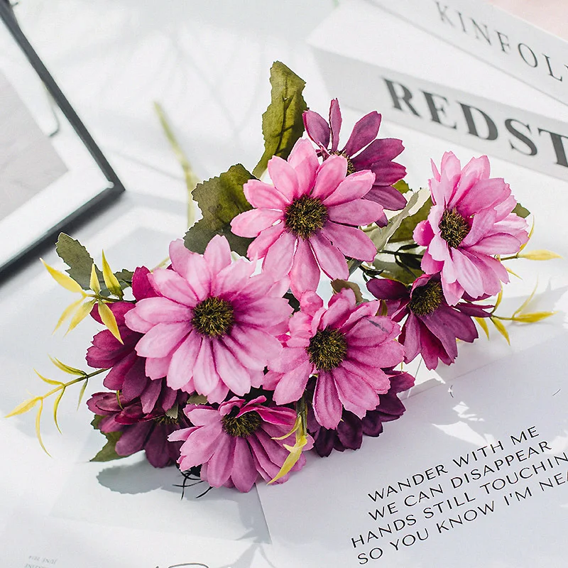 

Artificial Daisy Silk Material Diy Bridal Bouquet For Wedding Party Decoration Home Decoration Supplies Artificial Flowers