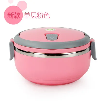 single pink XMT-HOME, термо-Ланч-бокс, контейнеры для еды, детский термос, Ланч-бокс, термочаши для ланча, однослойные/двухслойные - Цвет: single pink
