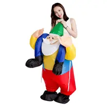 Забавные игрушки унисекс, надувной костюм Санта-Клауса, Рождественский костюм для косплея