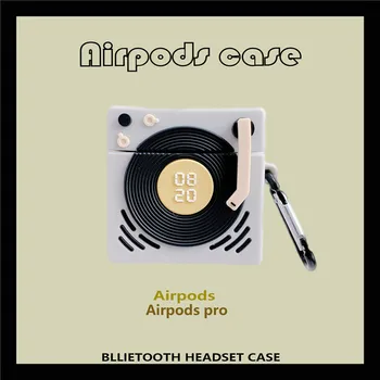 

3D Cartoon Reactor record player Earphone Case For Airpods Pro Case Wireless Bluetooth Headphone Headset Cover With Hook