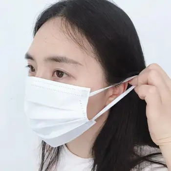 

サージカルマスク 20/50/100 PCS Disposable Masks White 3 Layers Anti-Dust Dustproof Earloop Face Mouth Mask Facial Protective Cover Masks