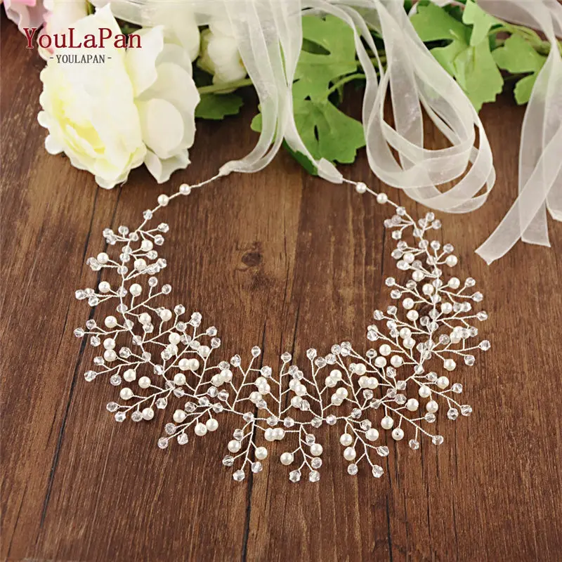 ivory organza YouLaPan SH55-S свадебный пояс свадебные ленты с жемчугом Свадебные платья ленты, свадебные ленты лоза Свадебные аксессуары тонкие ремни - Цвет: ivory organza