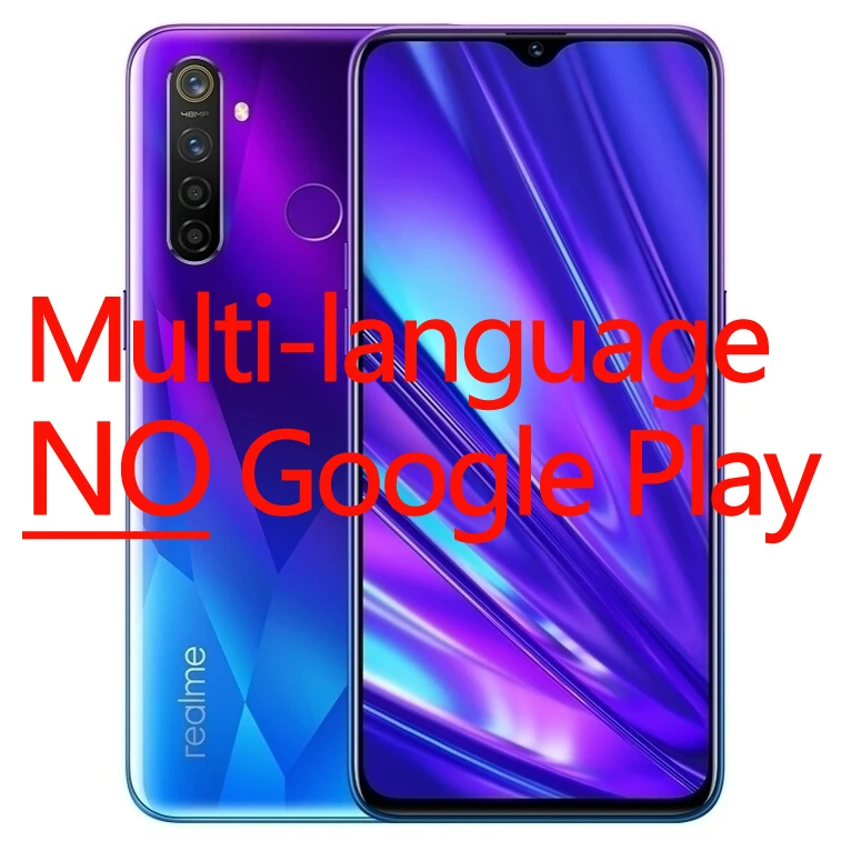 BlueNoGooglePlay Мобильный телефон realme Q 6 ГБ 64 Гб 4G FDD LTE 6," FHD+ Snapdragon 712 Восьмиядерный 48MP VOOC 3,0 быстрое зарядное устройство 3 слота для карт - Цвет: BlueNoGooglePlay