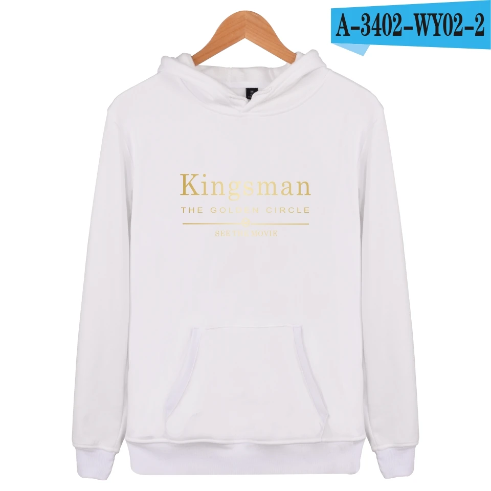 KINGSMAN толстовки для мужчин/женщин Хип Толстовка в стиле хип-хоп с круглым вырезом и капюшоном KINGSMAN Толстовка толстовки для мальчиков/девочек крутые толстовки XXS-4XL - Цвет: White